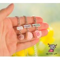 Кулон для троих друзей "Best Friends Forever. Клубничный зефир. Цена за набор